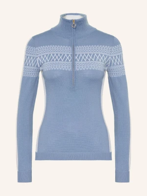 Obrázek produktu We Norwegians Bunda Midlayer Signature Z Merino Vlny tmavě modrá / bílá