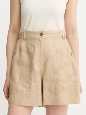 Obrázek produktu Weekend Max Mara bermudy dámské lněné béžová
