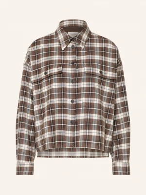 Obrázek produktu Weekend Max Mara Flanelová Košilová Halenka Berlina hnědá / tmavě hnědá / bílá