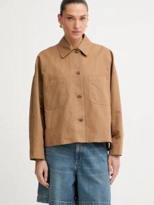 Obrázek produktu Weekend Max Mara košilová bunda dámská se lnem VETTURA hnědá