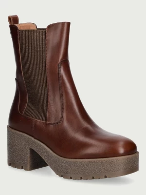 Obrázek produktu Weekend Max Mara kotníkové boty na sloupku dámské kožené hnědá