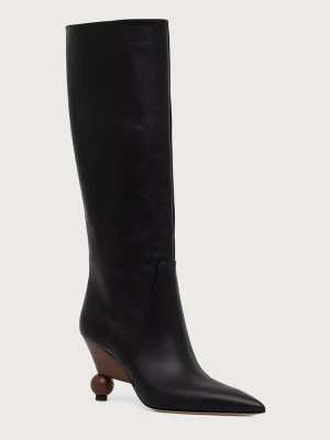 Obrázek produktu Weekend Max Mara kozačky nad kolena dámské kožené černá