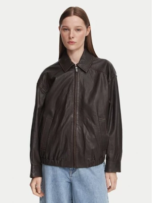Obrázek produktu Weekend Max Mara Kožená bunda Cose 2625446041 Tmavě hnědá Regular Fit