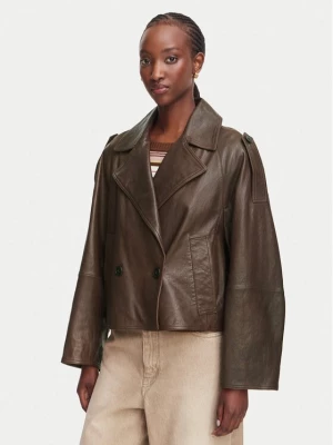 Obrázek produktu Weekend Max Mara Kožená bunda Felino 2625446051 Tmavě hnědá Regular Fit