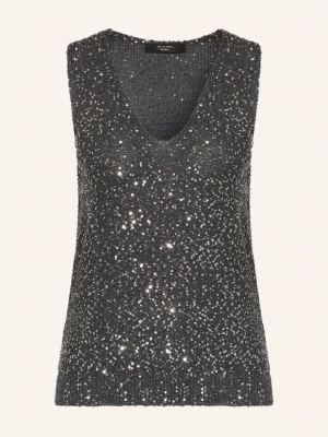 Obrázek produktu Weekend Max Mara Pletený Top Tempo S Flitry tmavě šedá