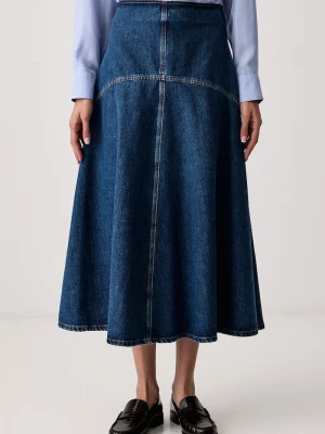 Obrázek produktu Weekend Max Mara rozšířená sukně džínová WKDMEANDRO námořnická modř