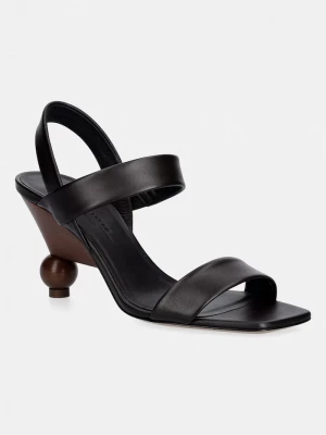 Obrázek produktu Weekend Max Mara sandály na vysokém podpatku kožené Wkaaffetto hnědá