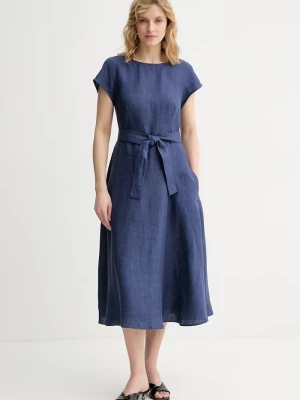 Obrázek produktu Weekend Max Mara šaty lněné ESORDIO námořnická modř