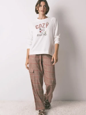 Obrázek produktu women'secret Bavlněné pyžamo women'secret SNOOPY béžová