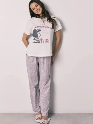Obrázek produktu women'secret dvoudílné pyžamo dámské bavlněné béžová