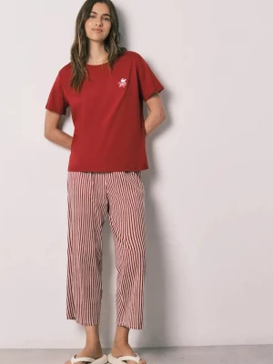 Obrázek produktu women'secret dvoudílné pyžamo dámské bavlněné červená