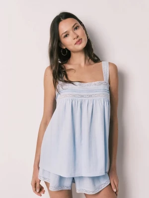 Obrázek produktu women'secret dvoudílné pyžamo dámské bavlněné modrá