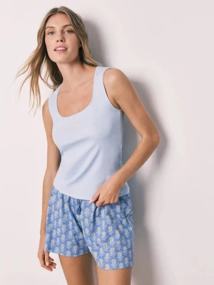 Obrázek produktu women'secret dvoudílné pyžamo dámské bavlněné s elastanem modrá