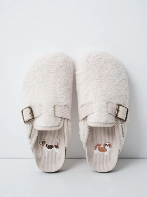 Obrázek produktu women'secret Pantofle dámské s plyšovou úpravou HW STRAP BIO béžová