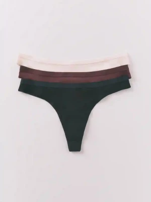 Obrázek produktu women'secret Tanga 3-pack zelená