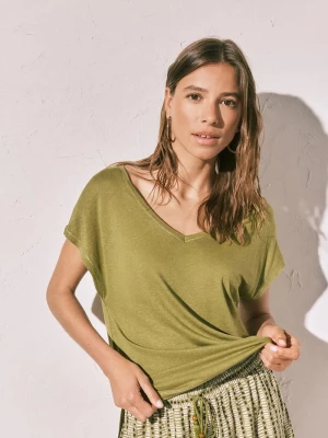 Obrázek produktu women'secret tričkové pyžamo dámské s viskózou zelená