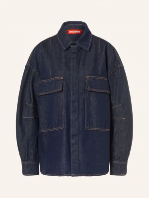 Obrázek produktu Wrstbhvr Oversized Džínová Halenka Bets v2 tmavě modrá