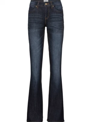 Obrázek produktu Wygodne dżinsy ze stretchem, o kroju bootcut, mid waist BonPrix niebieski
