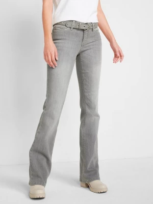 Obrázek produktu Wygodne dżinsy ze stretchem o kroju bootcut, mid waist BonPrix szary