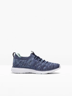 Obrázek produktu Wygodne sneakersy wsuwane z miękkiego materiału BonPrix niebieski
