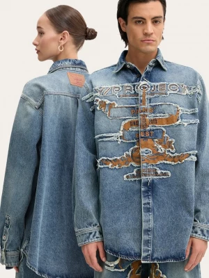 Obrázek produktu Y/Project Džínová košile Y/Project EVERGREEN PARIS' BEST PATCH DENIM SHIRT modrá