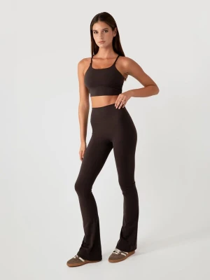 Obrázek produktu YO-GAYA Legíny 'Flared Legging' tmavě hnědá