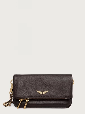 Obrázek produktu Zadig&Voltaire crossbody kabelka dámská kožená ROCK NANO GRAINED LEATHER hnědá