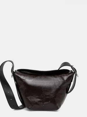 Obrázek produktu Zadig&Voltaire Kožená kabelka ZADIG&VOLTAIRE BABY JANE VINTAGE PATENT hnědá