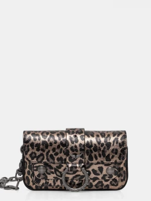 Obrázek produktu Zadig&Voltaire Kožená kabelka ZADIG&VOLTAIRE KATE WALLET METAL LEO černá