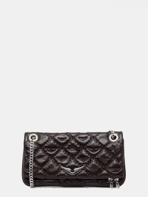 Obrázek produktu Zadig&Voltaire Kožená kabelka ZADIG&VOLTAIRE ROCK II VINTAGE MONOGRAM hnědá