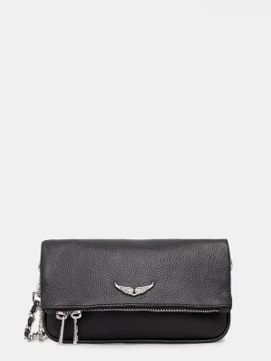 Obrázek produktu Zadig&Voltaire Kožená kabelka ZADIG&VOLTAIRE ROCK NANO GRAINED LEATHER černá