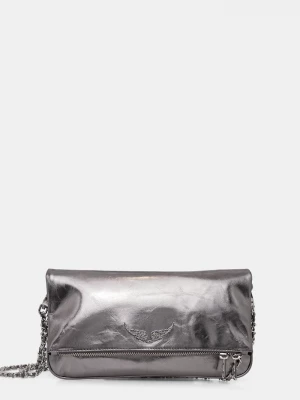 Obrázek produktu Zadig&Voltaire Kožená kabelka ZADIG&VOLTAIRE ROCK VINTAGE METAL šedá