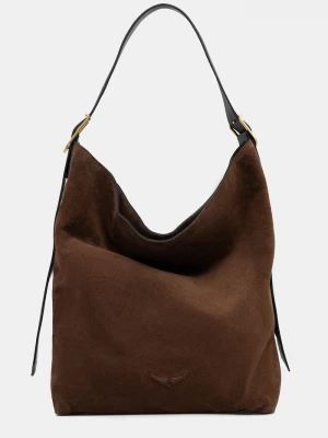 Obrázek produktu Zadig&Voltaire Semišová kabelka ZADIG&VOLTAIRE JANE HOBO XL SUEDE hnědá