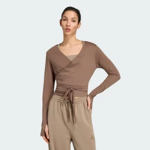 Obrázek produktu ZAVINOVACÍ TOP 3-STRIPES STUDIO SOFT BALLET Adidas hnědá