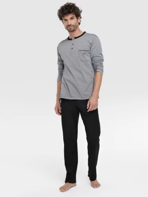 Obrázek produktu zd ZERO DEFECTS Pyžamo dlouhé 'Black 100% mercerized cotton' černá