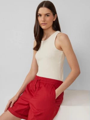 Obrázek produktu Žebrový top se střihem Slim Fit, s výšivkou s.Oliver krémová
