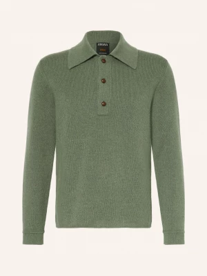 Obrázek produktu Zegna Pletená Polokošile Z Kašmíru zelená