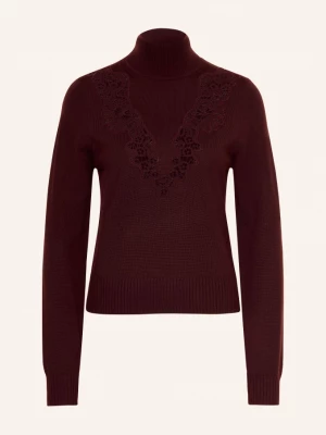 Obrázek produktu Zimmermann Svetry Valiant Z Merino Vlny S Krajkou tmavě červená