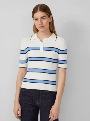 Obrázek produktu Zkrácená pletená polokošile se střihem Slim Fit s.Oliver krémová