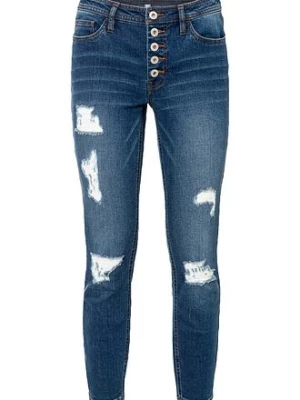 Obrázek produktu Zkrácené džíny Skinny Destroyed BonPrix