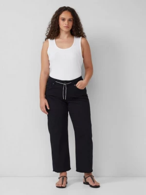 Obrázek produktu Zkrácené džíny / Straight Fit / Mid Rise / Straight Leg / nezačištěný spodní lem s.Oliver černá