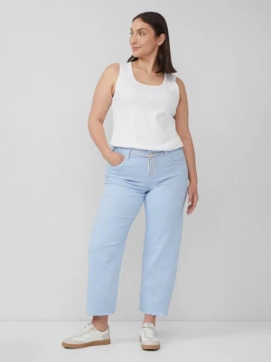 Obrázek produktu Zkrácené džíny / Straight Fit / Mid Rise / Straight Leg / nezačištěný spodní lem s.Oliver modrá